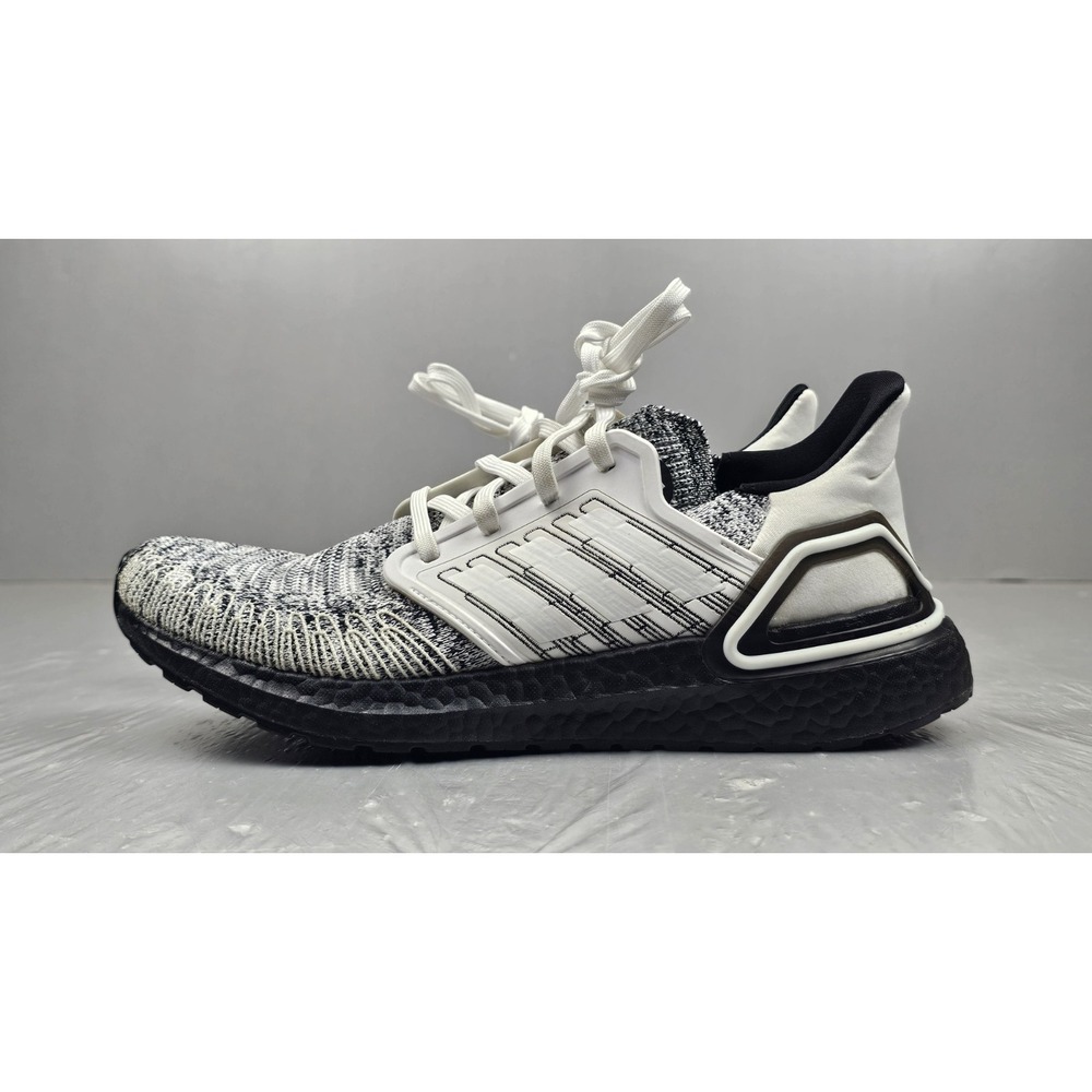 Adidas UltraBoost 20 OREO Running Shoes Mens 8.5 Black/White Sneakers FY9036